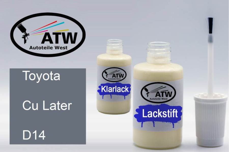 Toyota, Cu Later, D14: 20ml Lackstift + 20ml Klarlack - Set, von ATW Autoteile West.